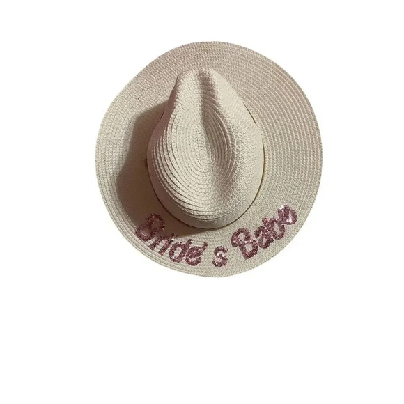 Simply Southern Bride's Babe Sequin White Cowboy Hat One Size set of two - Picture 1 of 6